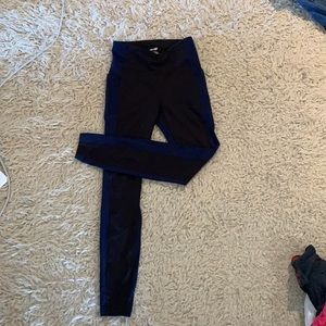 Black & Blue Yoga Leggings